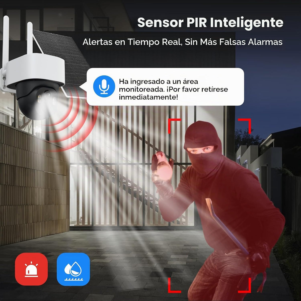 Cámara de Seguridad Panorámica 4G para Exterior con Visión 360° y Nocturna
