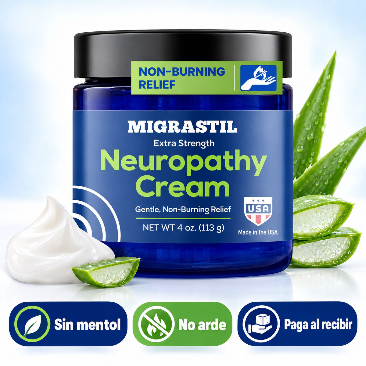Migrastil® Crema para Neuropatía | Sin Mentol, No Arde